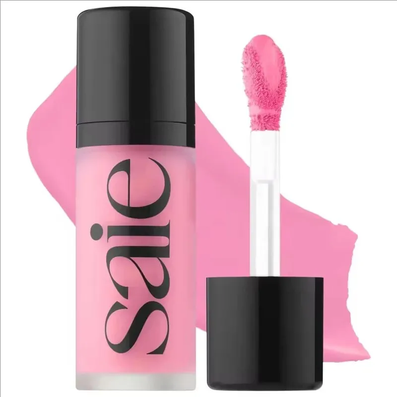 Saie Hydrating Blendable Dewy Liquid Blush Matte Sponge Head Blusher Natural Lasting Brighten Facial Contour Blush Tint Makeup