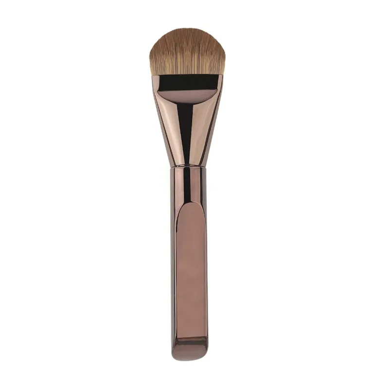 Novo 2 pçs profissional fundação pincéis de maquiagem cabelo denso macio para misturar creme líquido impecável pó maquiagem ferramentas de beleza