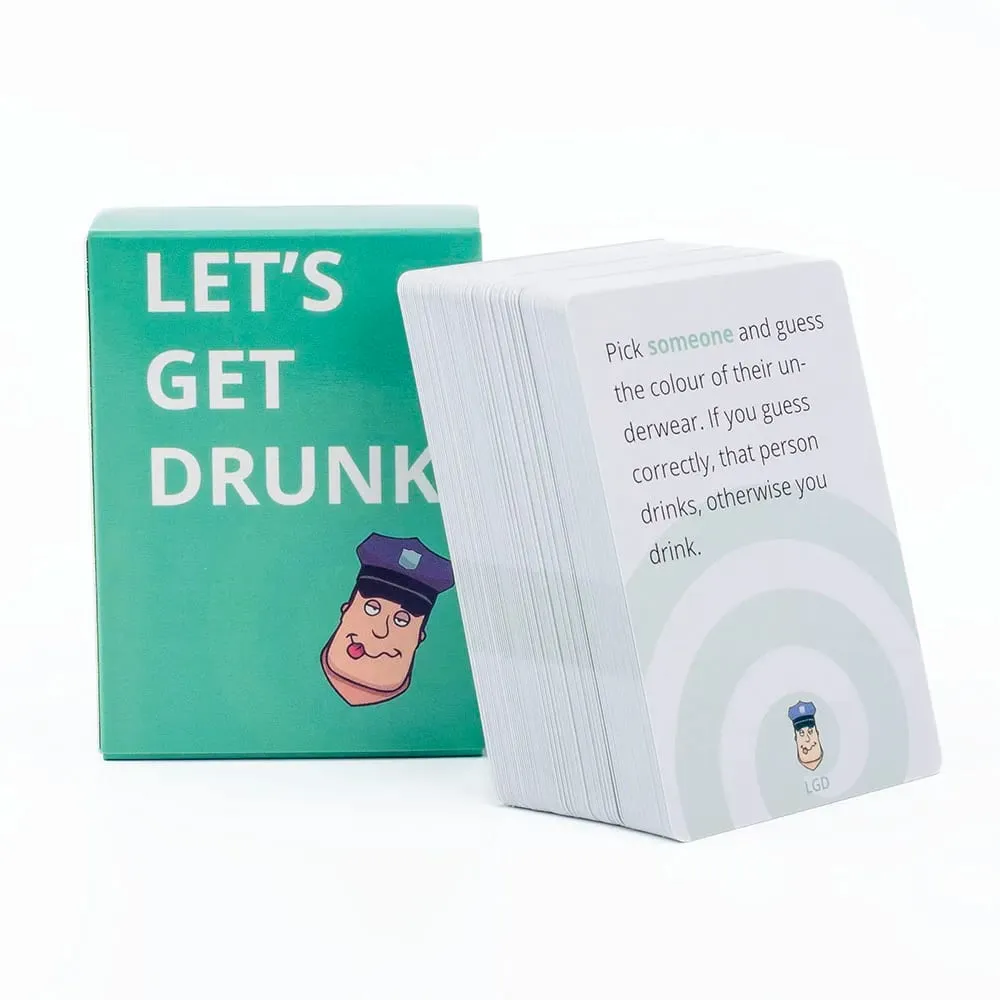 88 peças jogo de cartas vamos ficar bêbados em caixa versão em inglês para festas jogos borad 8,8x6,3cm