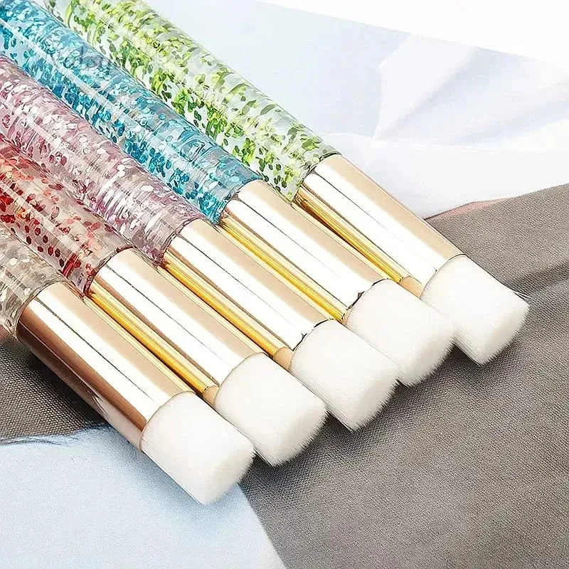 Atacado 30/50 pçs escovas de limpeza de cílios para extensões glitter lash shampoo escova nariz poros limpeza maquiagem