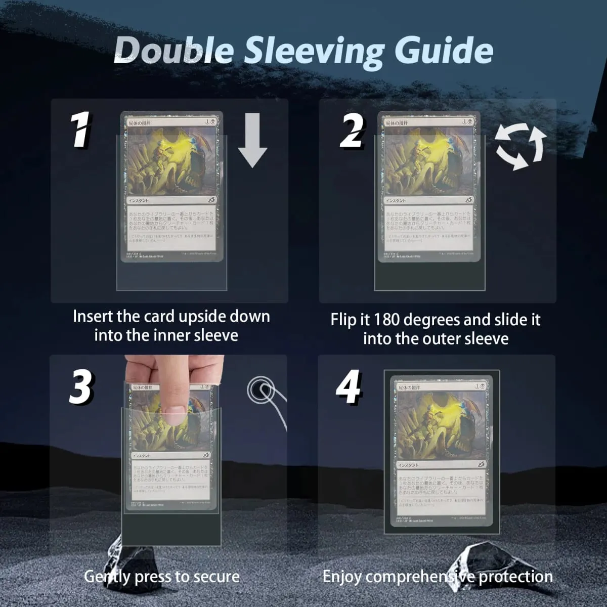 200PCS Transparent Standard Size Inner Card Sleeves Perfect for Double-sleeving 64X89MM TCG Card Sleeves Card Protector for MTG