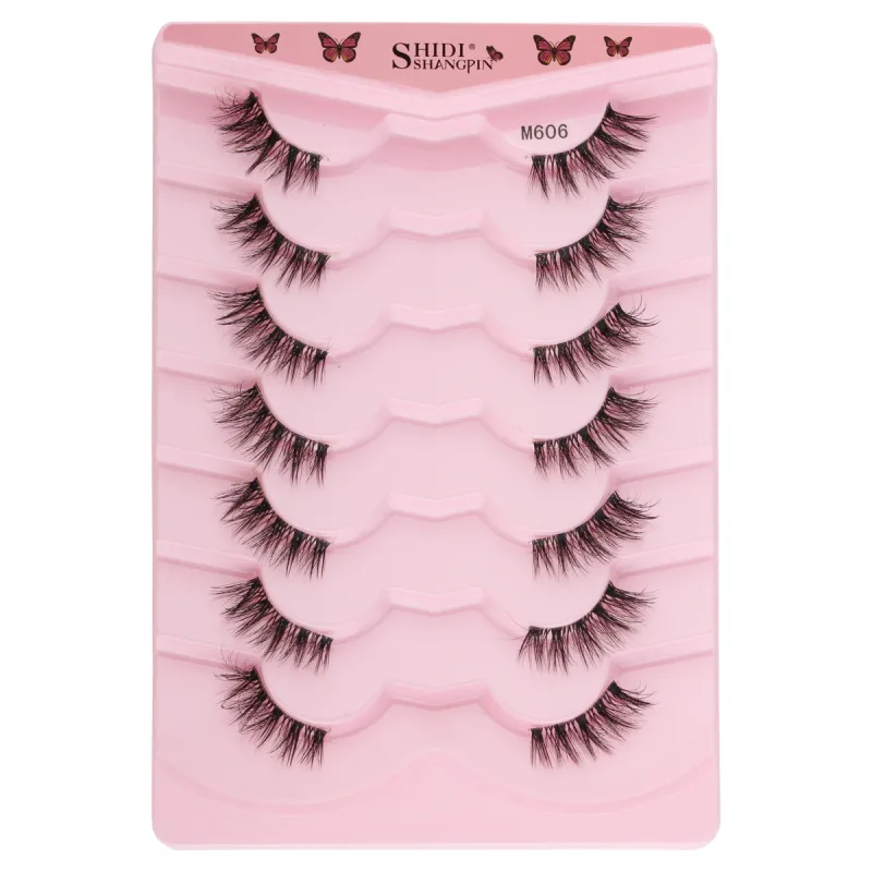 Half EyeLashes Natural Fluffy False Eyelashes Cat Eye Lash 3D Faux Mink Lashes Soft Winged Eyelash Extension Makeup Tool