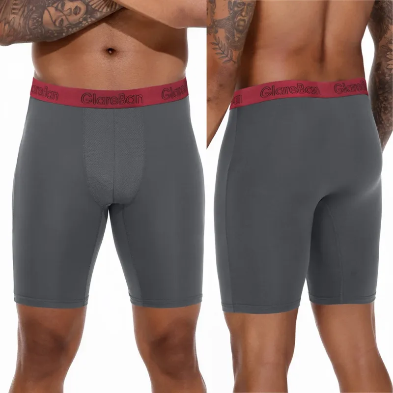 4 Pieces Mixed Colors Quick-Dry Long Leg Boxer Briefs Underpants Underwear For Home And Sports Hight Quality Male Panties Pants
