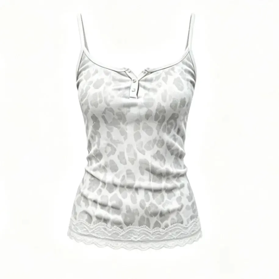 American Leopard Print Slips Bows Patchwork Lace Sexy Slim Crop Camis Top Fashion Women Y2K Outfits Festival Party Halter Vest