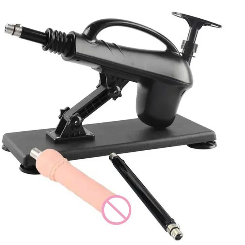 A2SS-Portable Automatic Masturbation Machine for Women with Big Dildo Men's Sex Toy Pumping Gun for Couples