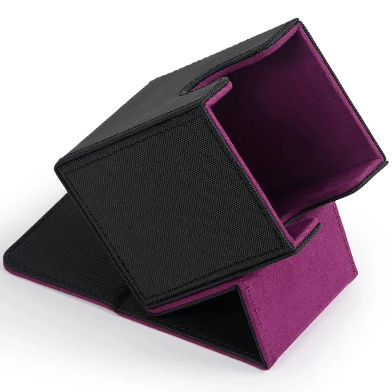 Caixa de baralho de cartas com capacidade para mais de 100 cartas de couro pu, caixa de armazenamento de cartões para jogos tcg, cartas comerciais. — image 1