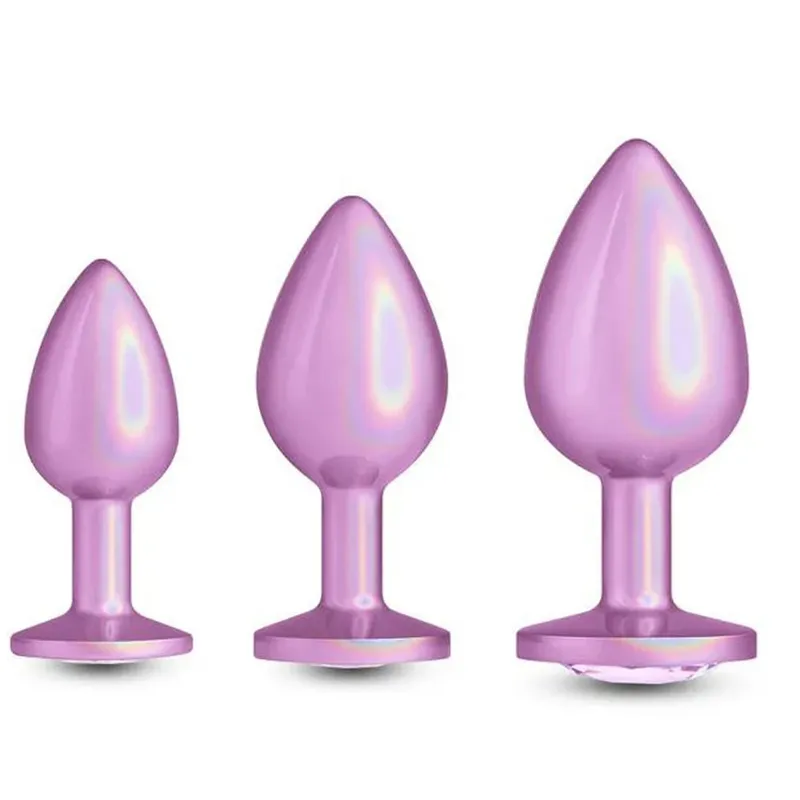 Colorful Small Medium Large Anal Plug Set Metal Anal Beads Butt Plug Jewelry Insert Sex Toy For Female Male