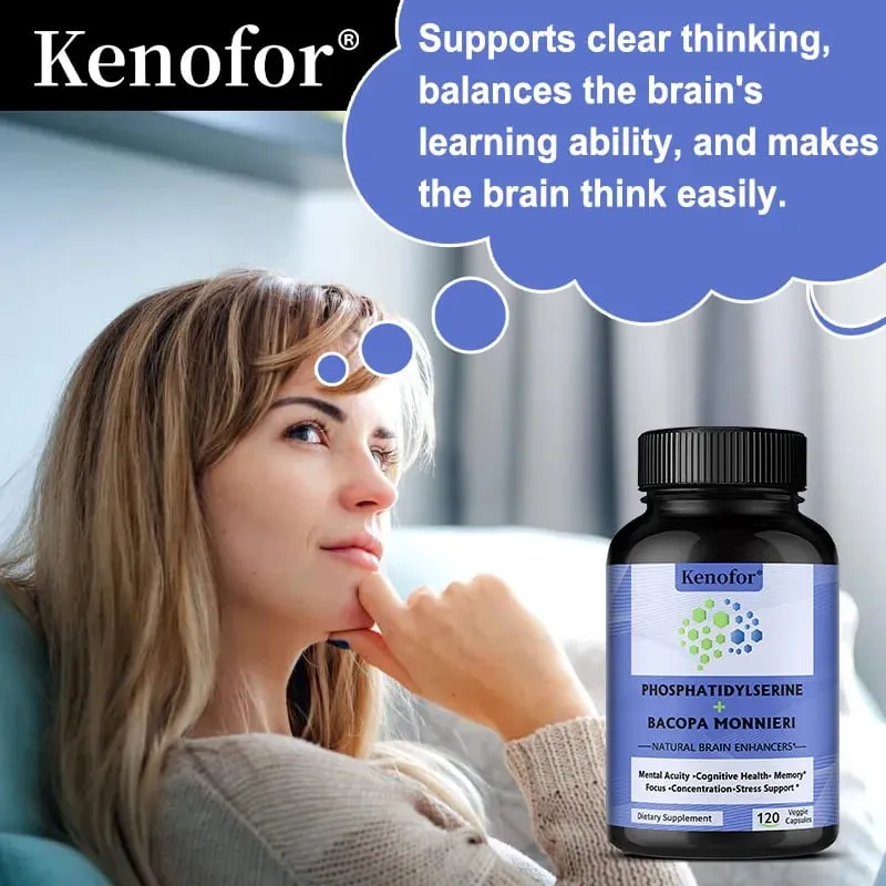 Phosphatidylserine Supplement with Bacopa Monnieri Brain Supplement Supports Healthy Thinking Memory Creativity