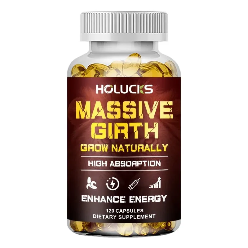 Massive Girth Capsules with Tribulus Maca Ginseng Increase Size Stamina Endurance Peak Physical Performance & Confidence