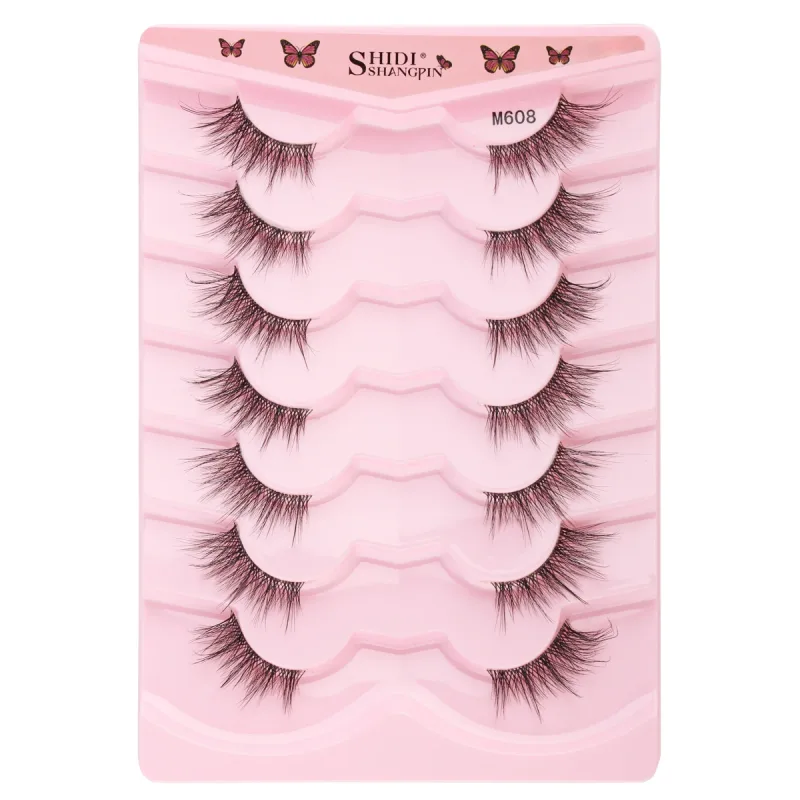 Half EyeLashes Natural Fluffy False Eyelashes Cat Eye Lash 3D Faux Mink Lashes Soft Winged Eyelash Extension Makeup Tool