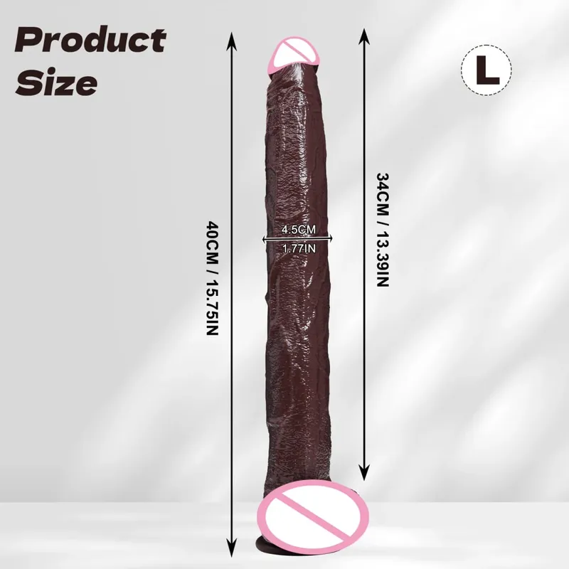 40cm longo vibrador realista forma de cobra única camada silicone pênis grande macio brinquedo sexo anal ventosa pau para mulher g-ponto orgas