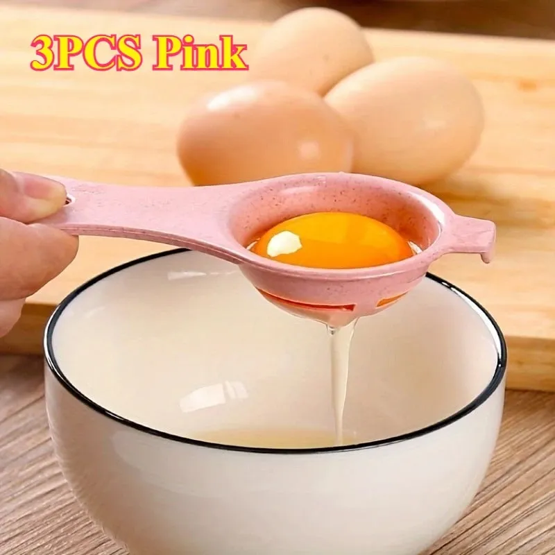 1pc separador de ovo de palha de trigo sustentável-fácil gema & filtro branco para assar gadget de cozinha