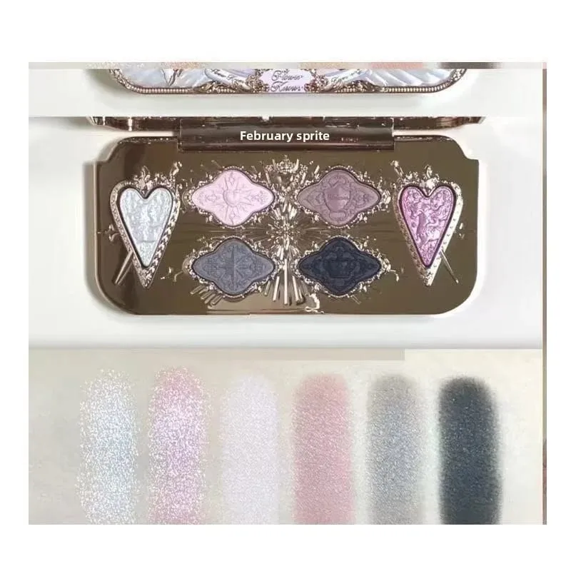 Flower Knows Unicorn Paleta de sombras vintage blush iluminador batom fofo cosméticos femininos para mulheres