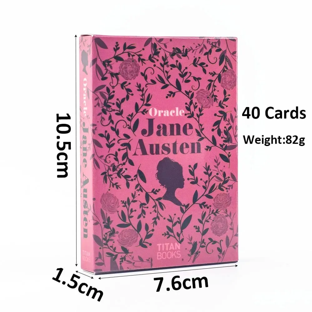 Jane Austen Oracle Deck 40 cartas Conjunto de adivinhação literária estilo regência cartas de tarô ilustração 10,3 * 7,3 cm