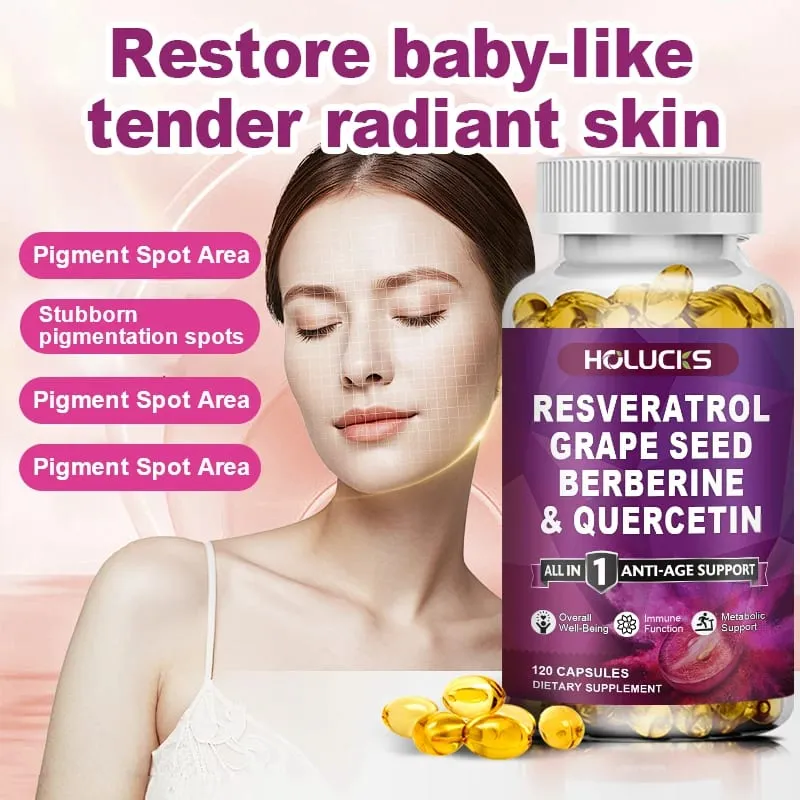Resveratrol Supplement Boost NAD+ level Anti-Aging Immune Support Improve Metabolic Promote Overall Wellness