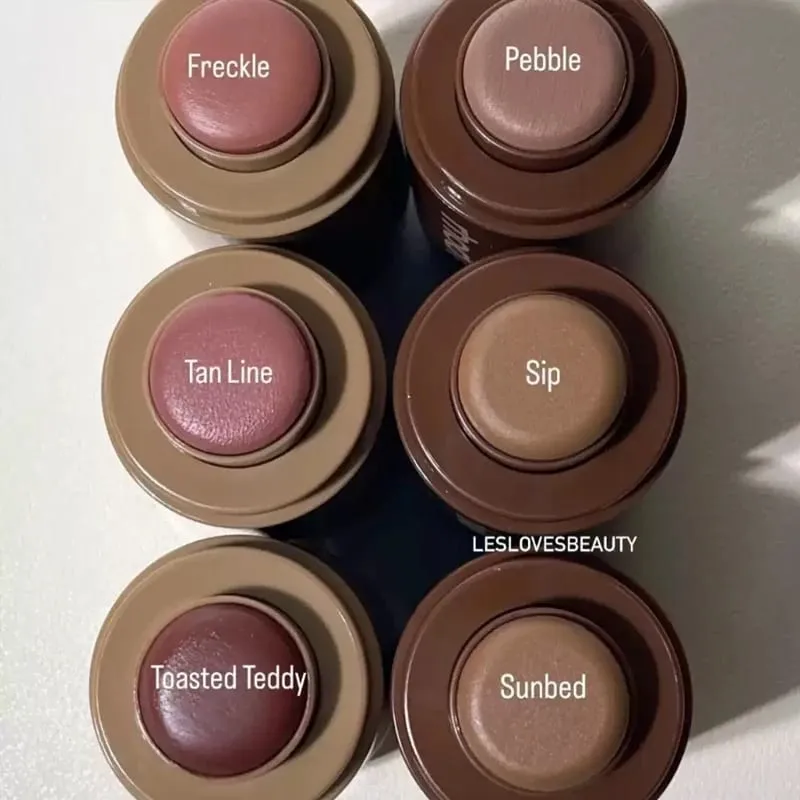 Bolso bronze vara creme contorno bronzer bálsamo bochecha blush creme rosto blush vara brilho labial maquiagem natural bálsamo inchado adesivos — image 3