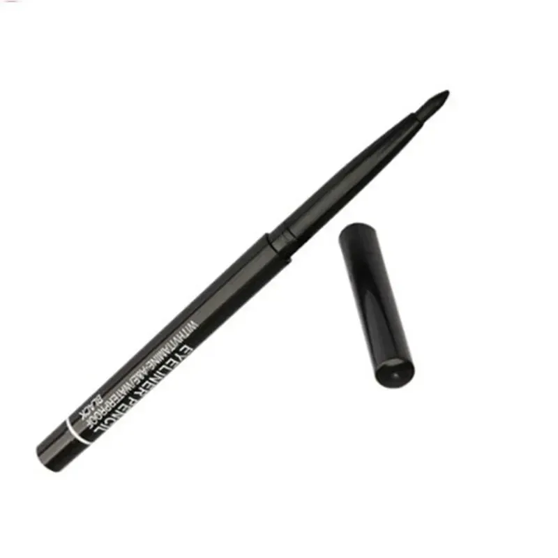 1 pçs à prova dwaterproof água preto marrom suave lápis delineador maquiagem permanente caneta delineador de longa duração automático olhos ferramentas de maquiagem