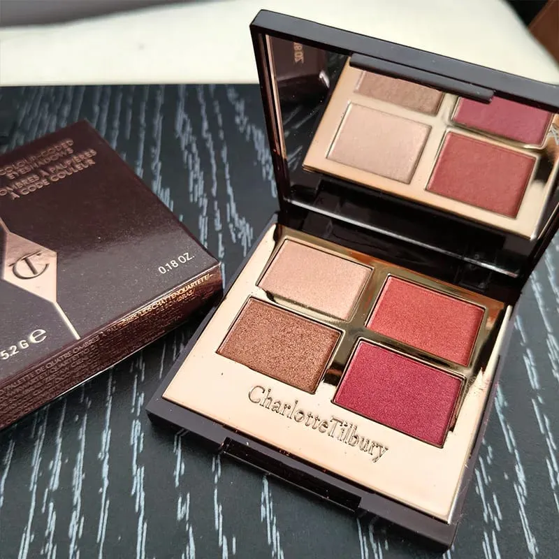 Charlotte tilbury marca maquiagem 4 cores disco de sombra de olho 5.2g travesseiro talk natureza fácil de colorir fundação sombra cosméticos