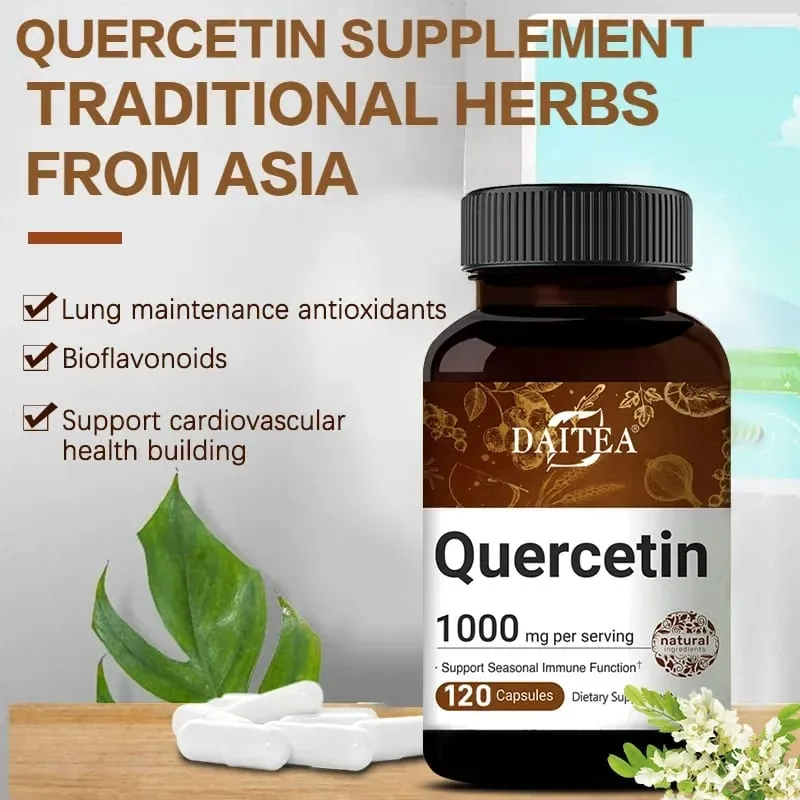 Quercetin Capsules 1000 Mg Supports Immunity Promotes Blood Circulation Metabolism Anti-oxidation Promotes Overall Health