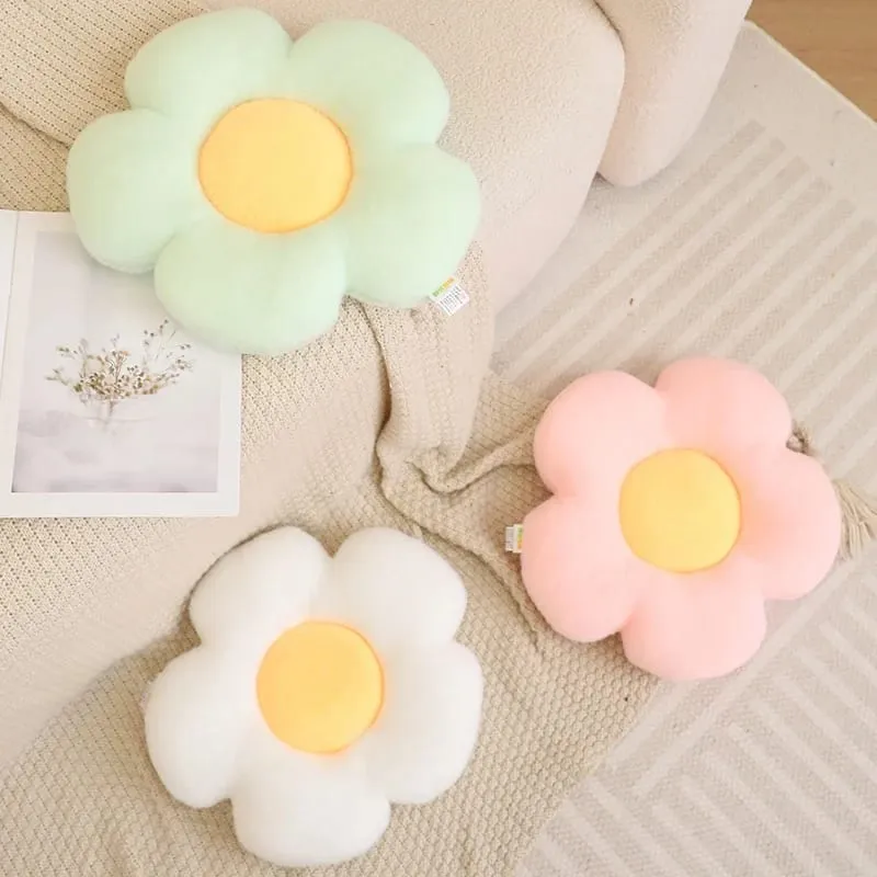 Candy Color Rainbow Cloud Star Moon Plush Pillow Stuffed Soft Flower Toy Throw Pillow Cushion Home Sofa Decor Gift for Friend