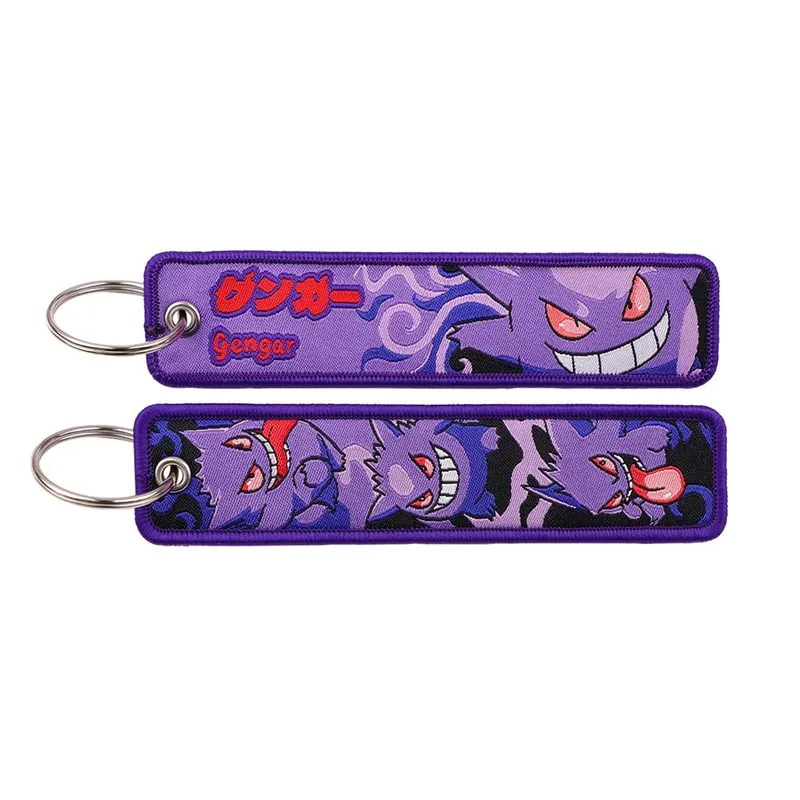 Chaveiro pokémon anime elf monsters, chaveiro para carros, mochila, porta-chaves, bordado, etiqueta, jet tag, acessórios, presentes, 1 peça