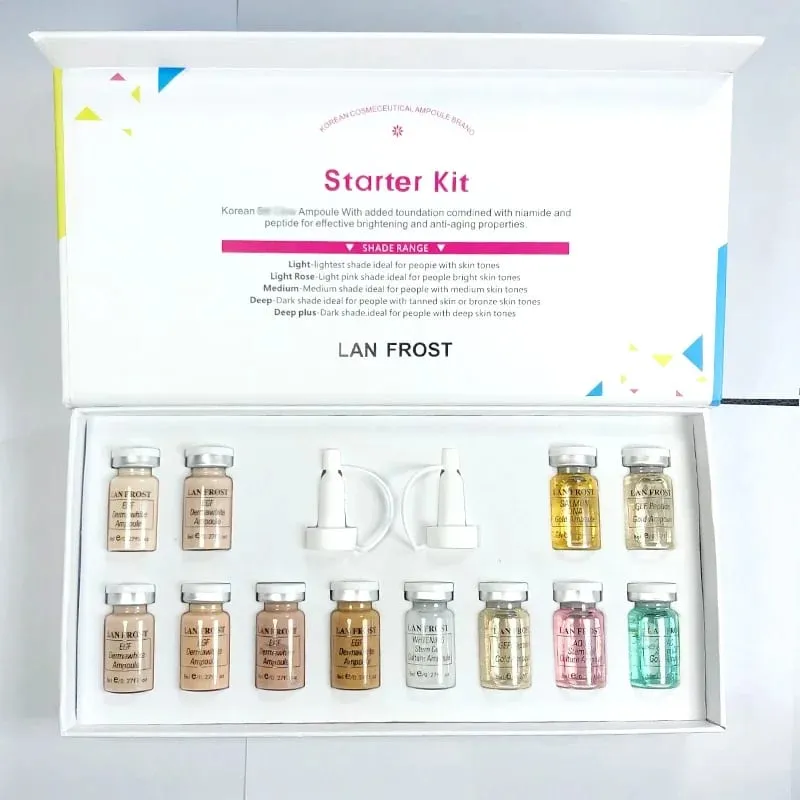12pcs LAN FROST BB Cream Beginner Starter Kit 8ml Niacinamide Foundation Facial Skin Whitening Brightening CC Cream — image 8