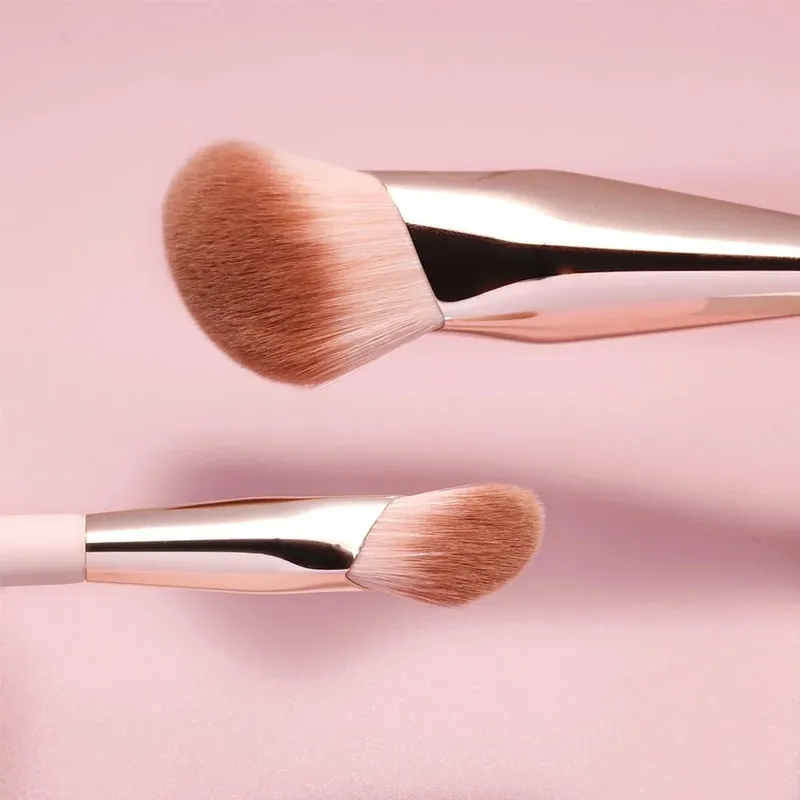 Ovw pincéis de maquiagem, base líquida, corretivo, mistura, blush, 2 peças, cabeça oblíqua, contorno do rosto, ferramenta de maquiagem profissional