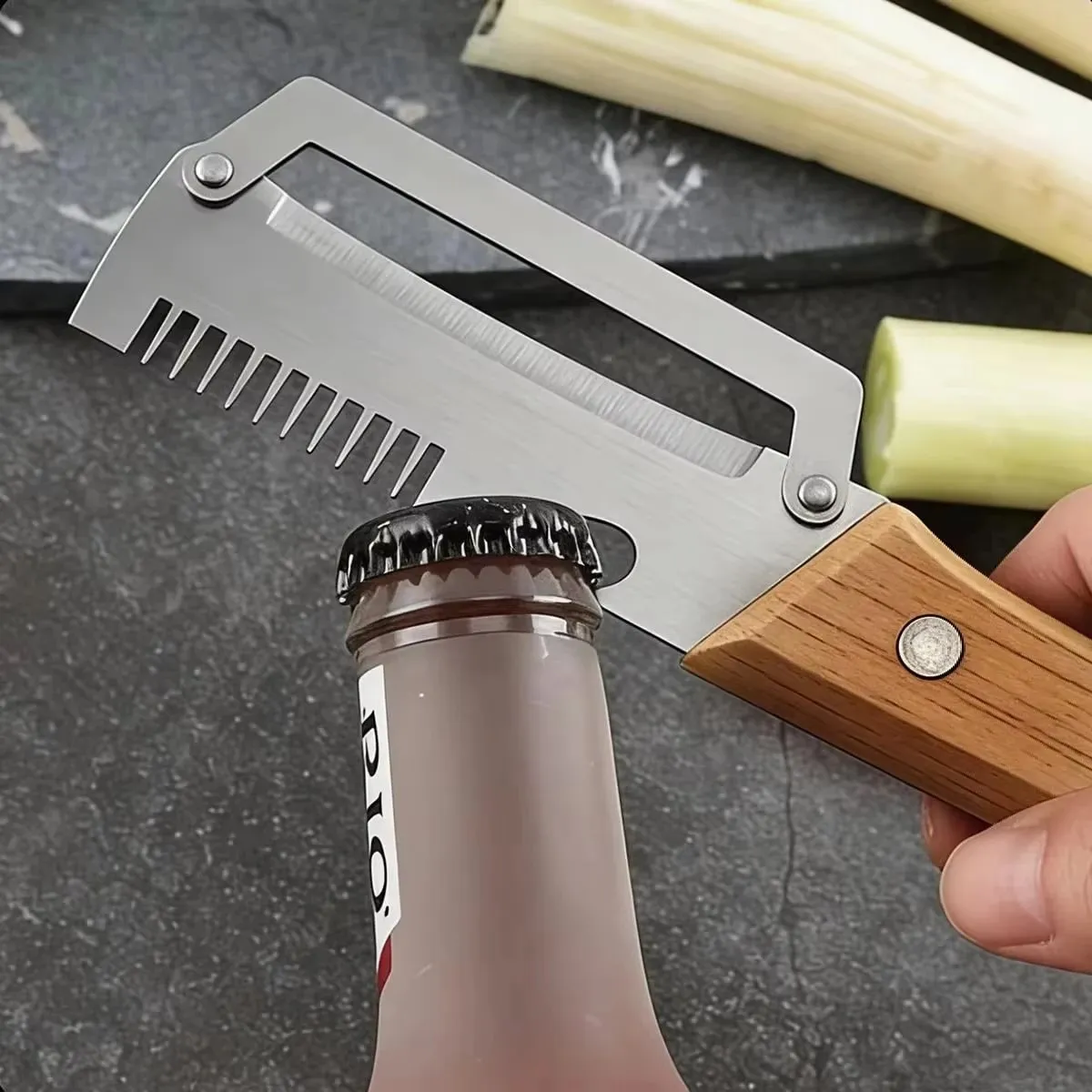 2pc conjunto de aço inoxidável multifuncional cozinha slicer afiada ferramenta corte para casa cebola verde repolho triturador descascador vegetal