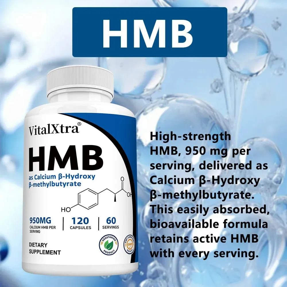 Highly Absorbable HMB Supplement – ​​Supports Muscle and Movement Enhances Strength and Reduces Skeletal Muscle Damage