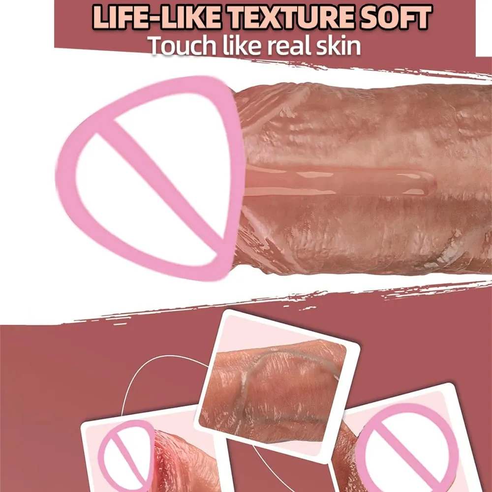Vibrador vibrador grosso para mulheres vibradores realistas pênis controle remoto empurrando vibradores aquecidos brinquedos sexuais anal g ponto estimuladores