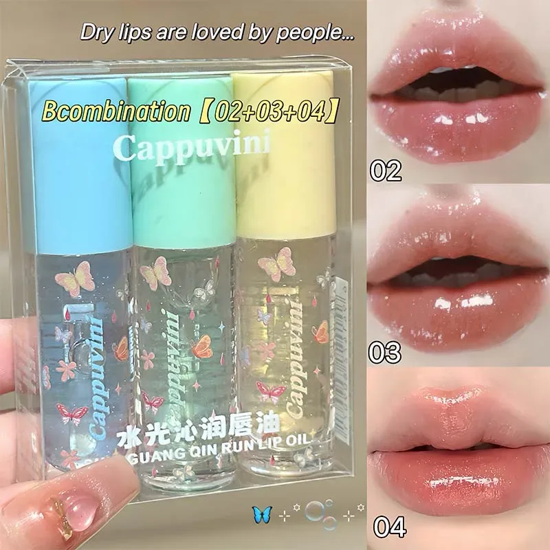 Hidratante Água Luz Lip Gloss Shimmer Transparente Geléia Espelho Lip Glaze Crystal Clear Hidratante Plumping Lip Gloss Maquiagem
