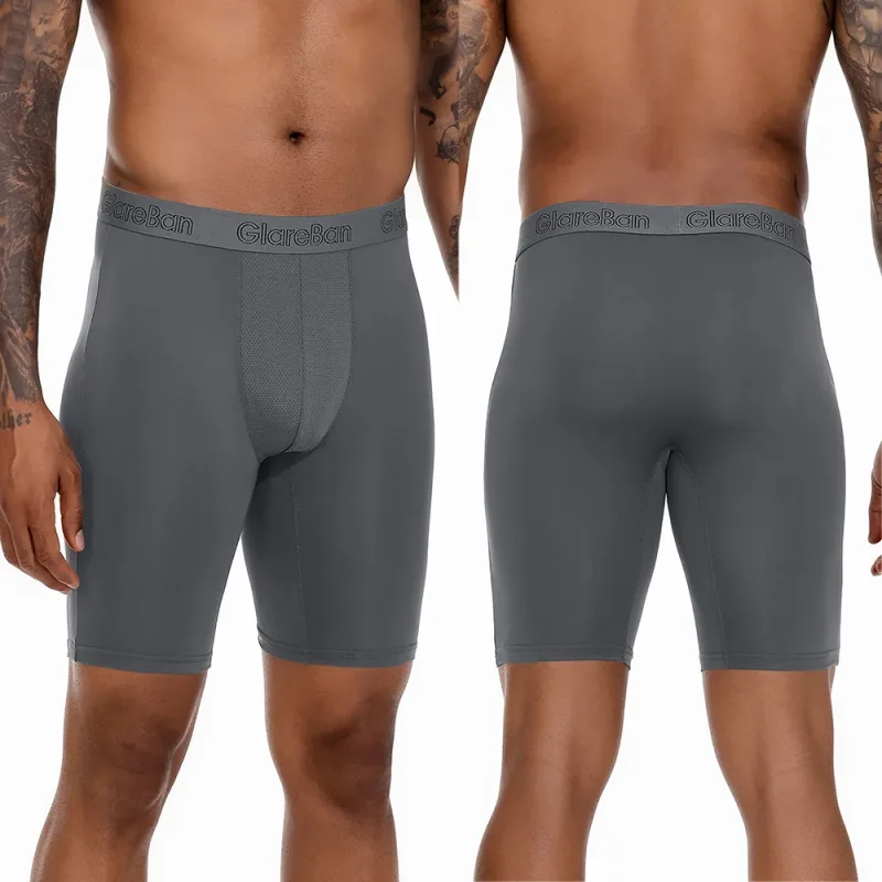 4 Pieces Mixed Colors Quick-Dry Long Leg Boxer Briefs Underpants Underwear For Home And Sports Hight Quality Male Panties Pants