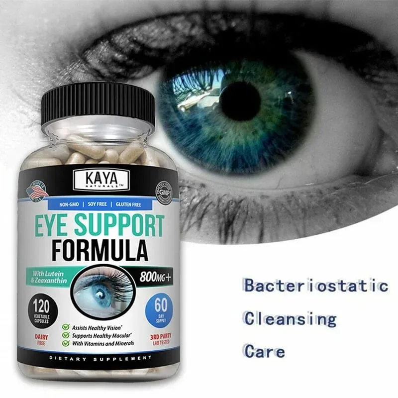 Eye Vitamins Lutein Zeaxanthin and Bilberry Extract Improve Eye Fatigue and Dryness Improve Vision Health