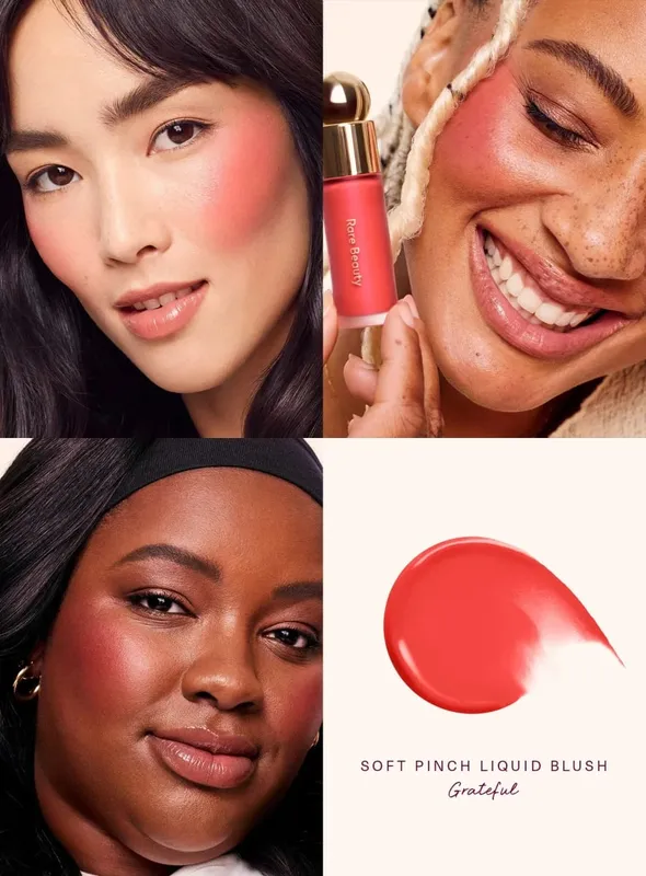 Rare Beauty Creme Derretido Blush Maquiagem Fosco Textura Perolada Glitter Blush Marcador Brilhante Nutrir Hidratar Brilho Labial