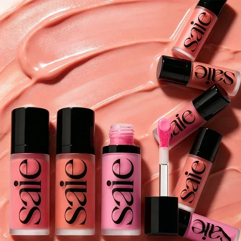 Nova marca saie leve brilho líquido blush líquido alto brilho gel starglow longa duração fácil de colorir moda cosméticos portáteis