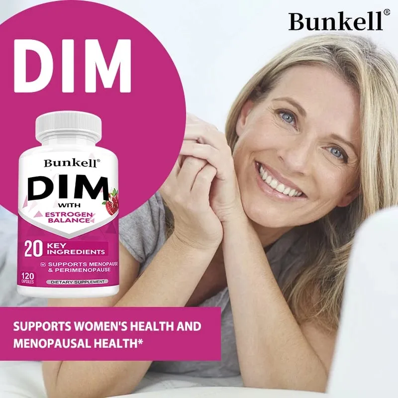 Suplemento DIM Cápsulas de 150mg com Extrato de Pimenta Preta Nutrição Natural de Plantas para o Equilíbrio Diário do Bem-Estar Corporal para Mulheres