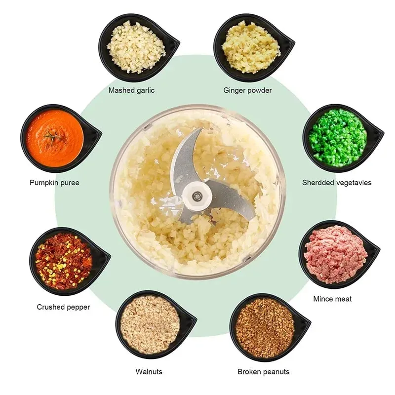 Mini triturador de alho elétrico sem fio 100ml/250ml portátil chopper carregamento usb gengibre pimentão vegetal máquina cozinha