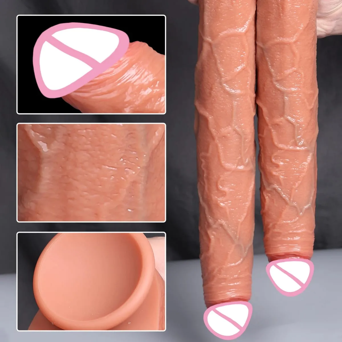 40cm longo vibrador realista forma de cobra única camada silicone pênis grande macio brinquedo sexo anal ventosa pau para mulher g-ponto orgas
