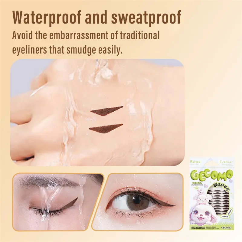 Estêncil de maquiagem para delineador, adesivo resistente à água, resistente ao suor, adesivo de beleza para os olhos, ajuste de delineador — image 5
