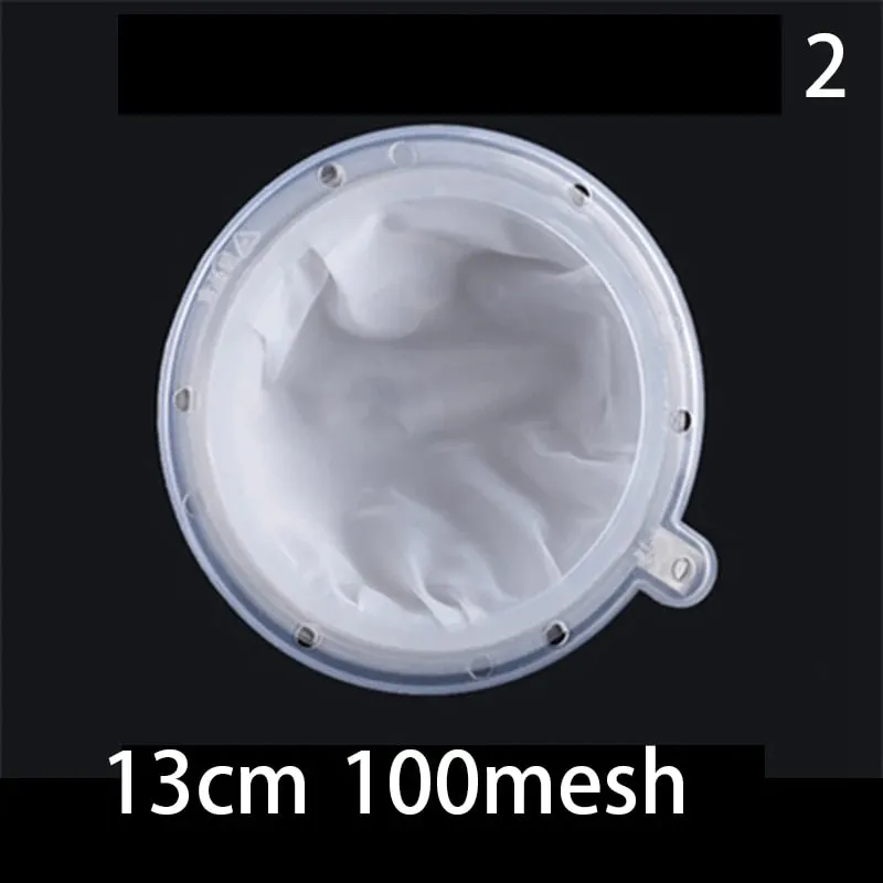1pc 100/120/200/300/400/450 Mesh Nylon Filter Stainless Steel Funnel For Fruit Milk Traditional Chinese Medicine Oil White Wine