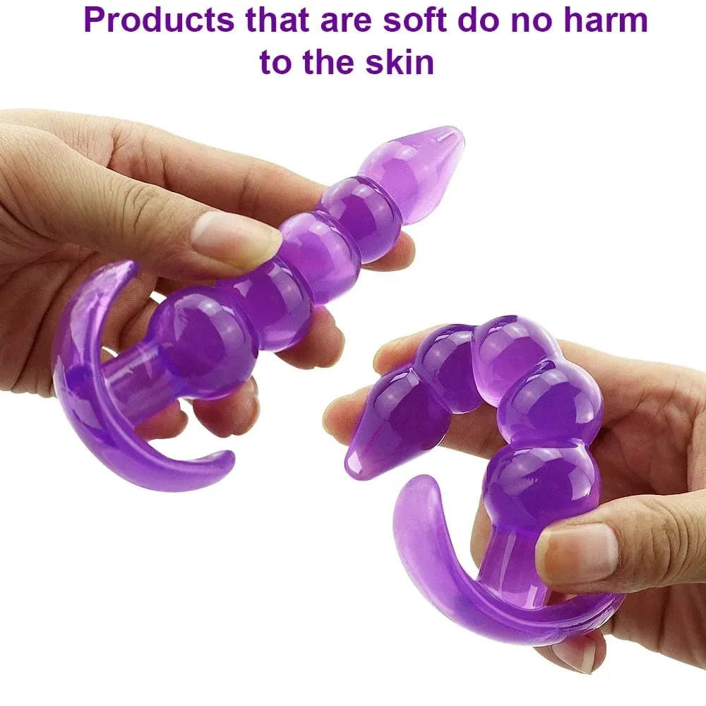 Plugue anal de silicone macio, contas anais, plug anal, massagem de próstata, unissex, rolha sexy, brinquedo sexual adulto para homens, mulheres, jogos adultos
