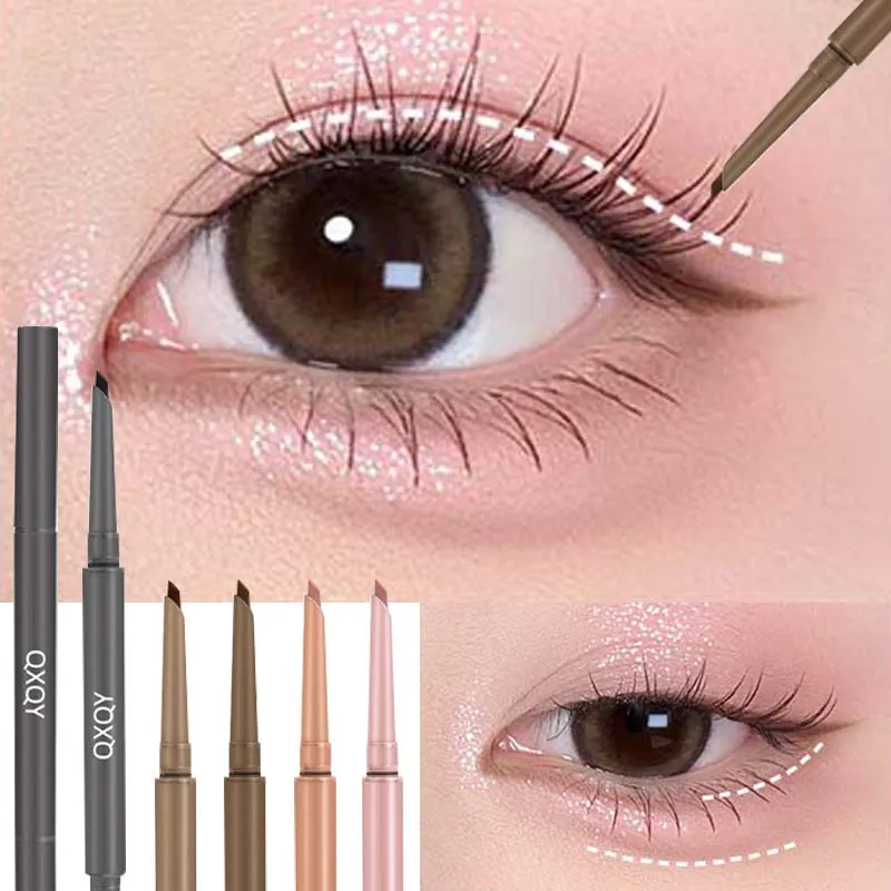 Delineador em gel de cabeça dupla, fácil de colorir, suave e à prova d'água, à prova de suor, marrom escuro, contorno de olhos, cosméticos, 1 peça — image 3
