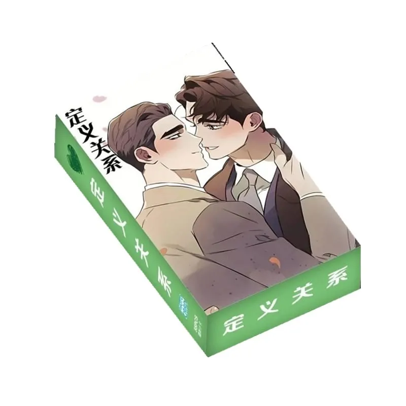 55 pçs/set definir o relacionamento manhwa photocards personagem masculino laser lomo cartões bl manga para fãs presente colecionável
