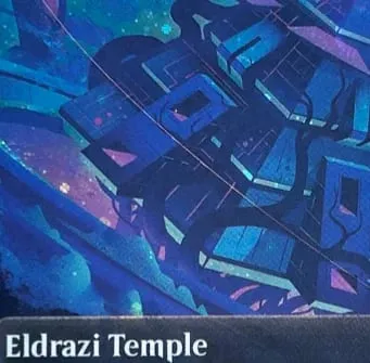 LK61 Galaxy Foil Templo Eldrazi Cavernas de Pedras Preciosas Santuário Sem Deus Galaxy Foil Cartões Proxy TCG de alta qualidade (Núcleo Preto)