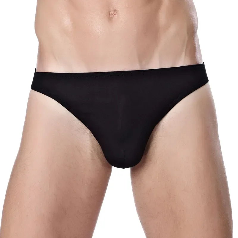 Roupa íntima masculina, cuecas triangulares pequenas masculinas, cuecas finas em u-convexas elásticas sexy de cintura baixa justas com borda estreita