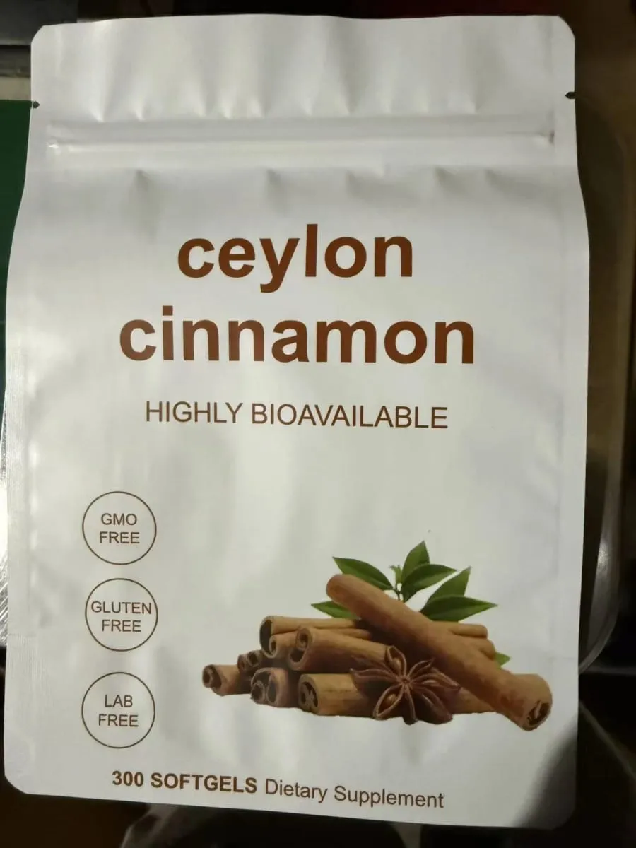 300pcs Ceylon Cinnamon Softgels Pure Ingredients Dietary Supplement for Balanced Nutrition Immune Support Easy Digest