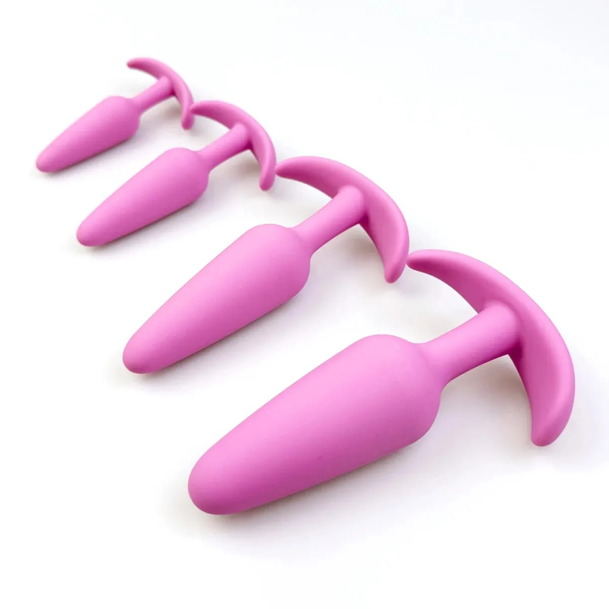 Four different sizes of silicone plugs Prostate massage anal dilators adult masturbation sexual health adult couples sex toy