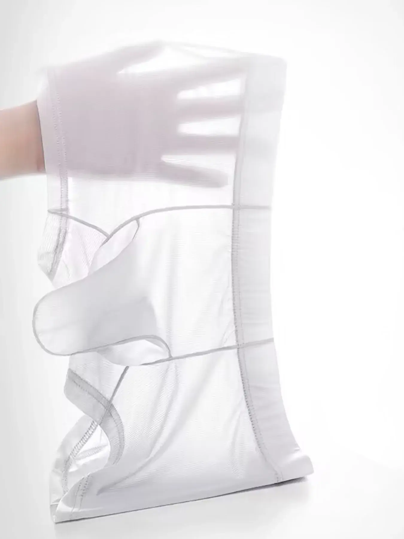 Cuecas boxer transparentes masculinas, roupa íntima sexy ultrafina, transparente, calcinhas de seda gelada, suave e brilhante, lingerie — image 7