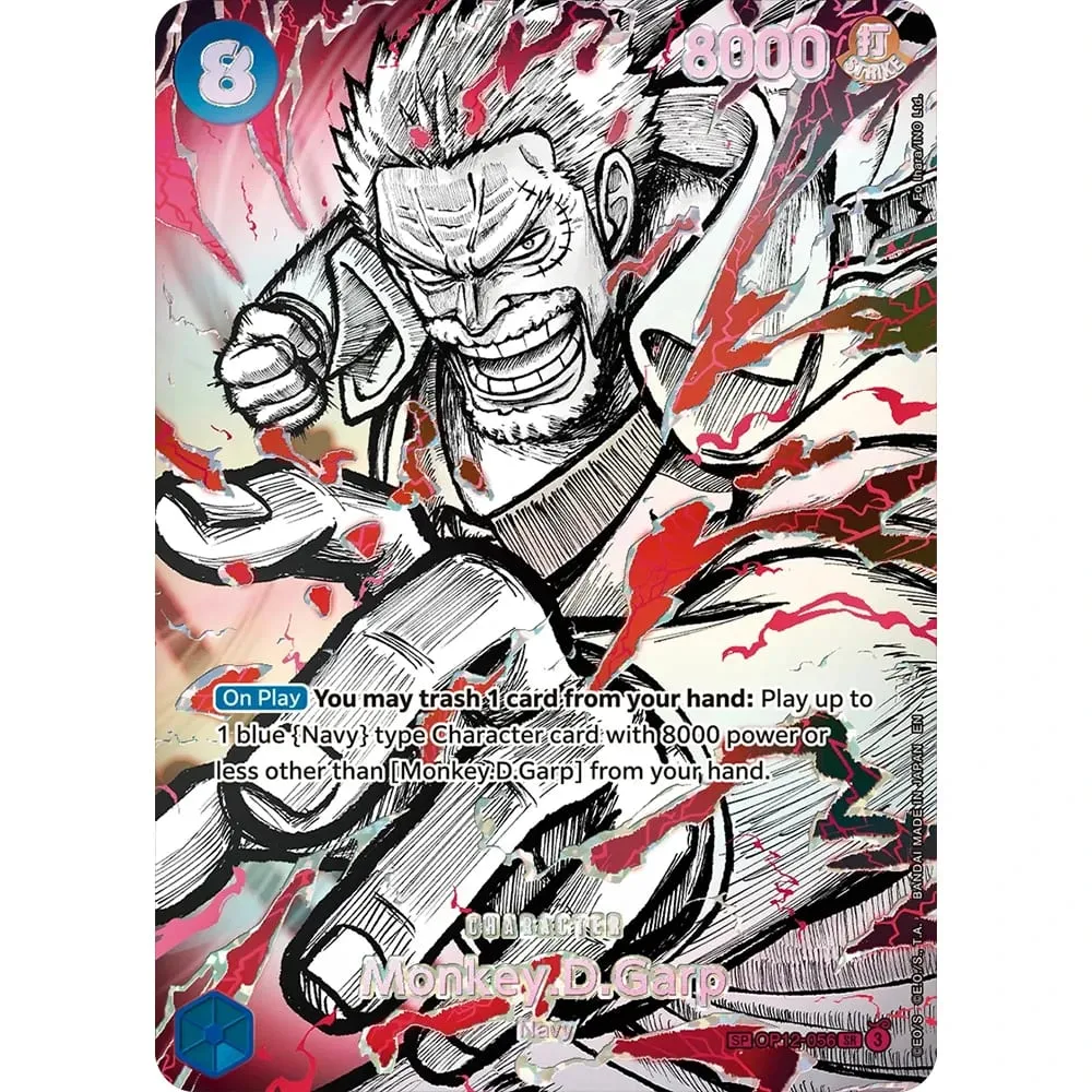 Cartões de coleção Monkey D. Luffy EB04-061 OPCG EN Brilhando Criatividade Raro Holográfico Em Relevo Cartão De Folha Texturizada