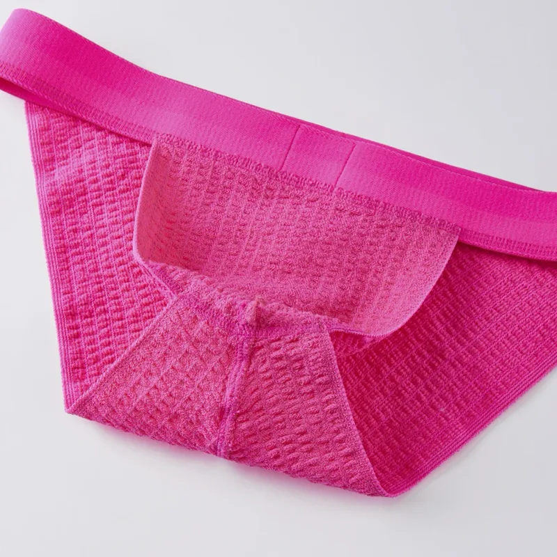 Homens tecido malha garfo alto breve adulto roupa interior respirável u bolsa elástica macia g-string tanga unissex calcinha masculina